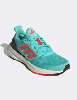 ADIDAS Pureboost 23 Shoes - Flash Aqua/Bright Red/Crystal White 12 ADIDAS Pureboost 23 Shoes - Flash Aqua/Bright Red/Crystal White -The Sports Edit Store adidas pureboost 23 shoes aqua red white if2389 5