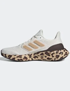 ADIDAS Pureboost 23 Shoes - Core White/Gold Metallic/Shadow Brown 13 ADIDAS Pureboost 23 Shoes - Core White/Gold Metallic/Shadow Brown -The Sports Edit Store adidas pureboost 23 shoes white gold brown if1558 4