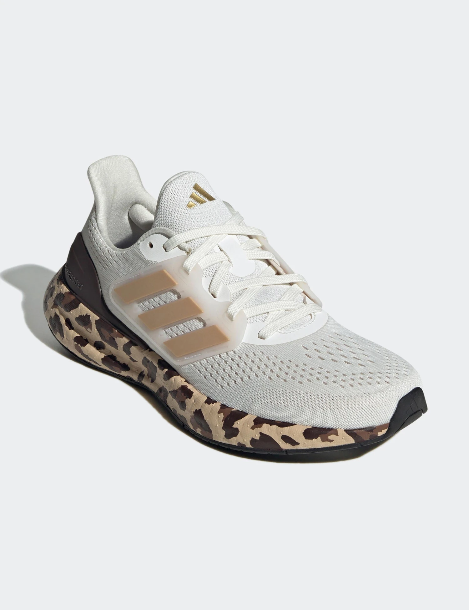 ADIDAS Pureboost 23 Shoes - Core White/Gold Metallic/Shadow Brown 4 ADIDAS Pureboost 23 Shoes - Core White/Gold Metallic/Shadow Brown - Image 2
