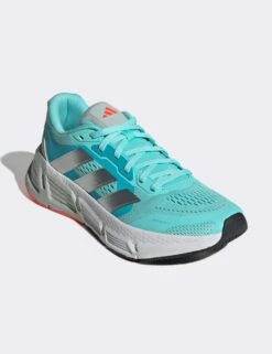 ADIDAS Questar Shoes in Flash Aqua and Silver Metallic -The Sports Edit Store adidas questar shoes aqua silver red if4686 5
