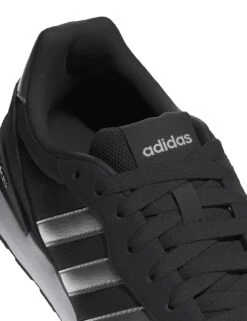 Adidas Run 60S 4.0 Lifestyle Trainers - Core Black/Silver Metallic -The Sports Edit Store adidas run 60s 4 0 shoes black silver white jr6626 7