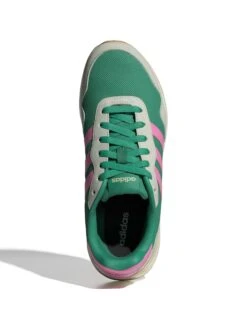 ADIDAS Run 60S 4.0 Shoes - Semi Court Green/Bliss Pink/Warm Vanilla 14 ADIDAS Run 60S 4.0 Shoes - Semi Court Green/Bliss Pink/Warm Vanilla -The Sports Edit Store adidas run 60s 4 0 shoes green pink vanilla jr6631 8