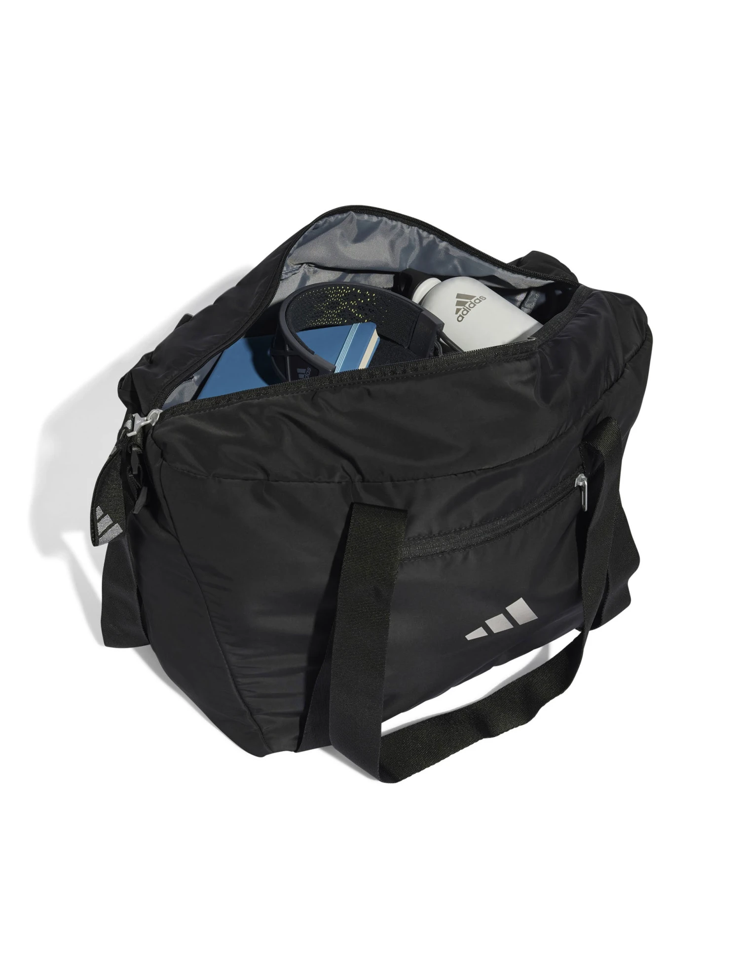 ADIDAS Sport Bag - Black and Silver Metallic Gym Training Bag 4 ADIDAS Sport Bag - Black and Silver Metallic Gym Training Bag - Image 2