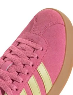 ADIDAS VL Court 3.0 Shoes - Pink Fusion/Powder Yellow/Gold Metallic -The Sports Edit Store adidas vl court 3 0 shoes pink yellow gold jr8647 7