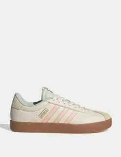 ADIDAS VL Court 3.0 Shoes - Wonder White/Powder Coral/Linen Green