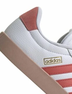 ADIDAS VL Court 3.0 Shoes - Cloud White/Preloved Scarlet/Gold Metallic -The Sports Edit Store adidas vl court 3 0 shoes white scarlet gold jp5346 7