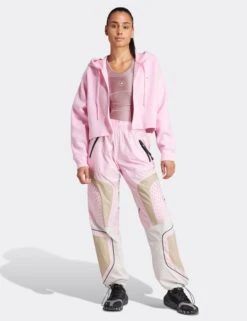Cropped Hoodie - True Pink 14 Cropped Hoodie - True Pink -The Sports Edit Store adidas x stella mccartney cropped hoodie true pink it2538 5