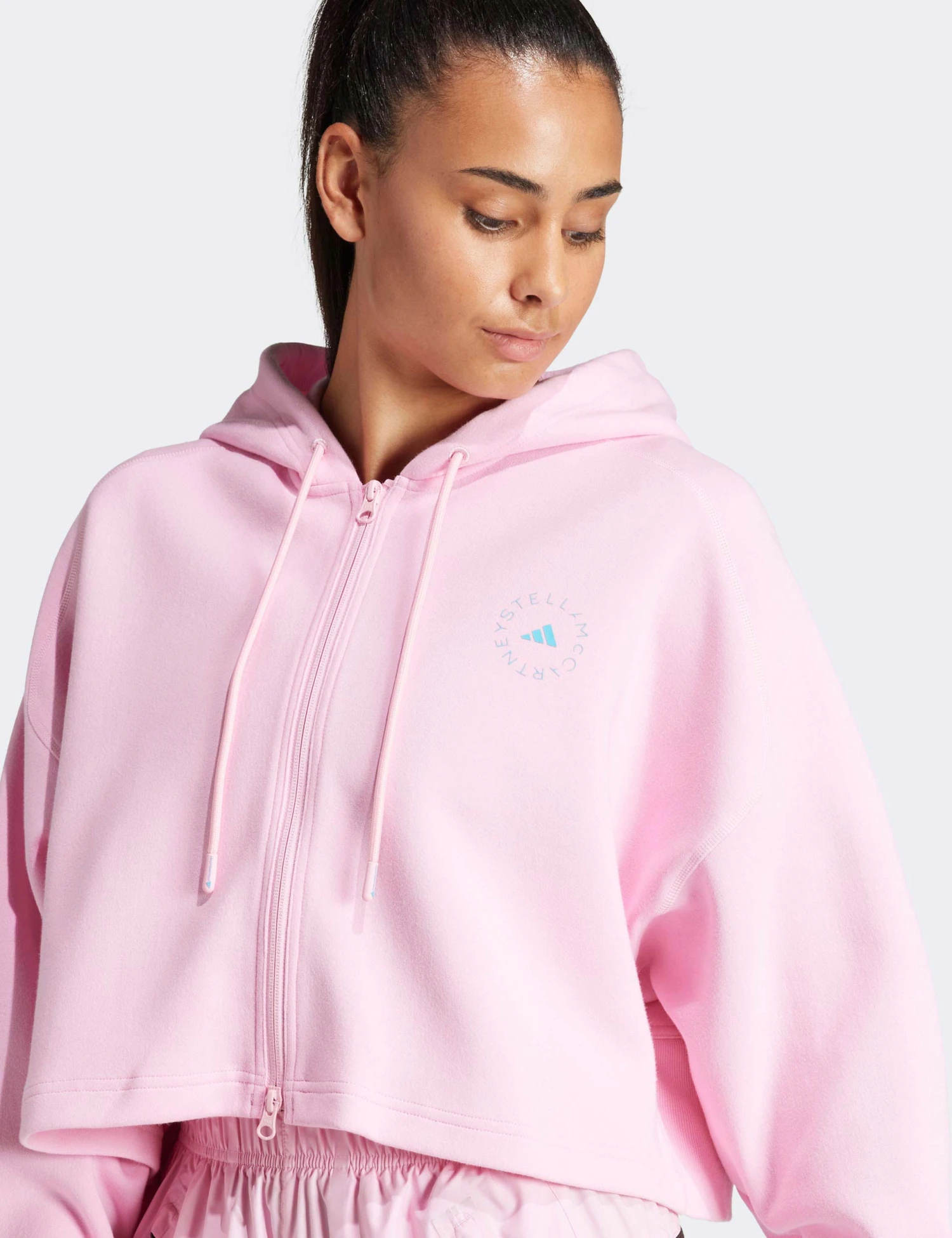 Cropped Hoodie - True Pink 5 Cropped Hoodie - True Pink - Image 3