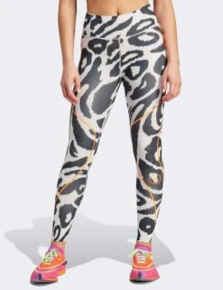 TruePace Long Running Leggings - Chalk Pearl/Black