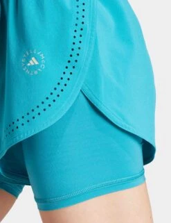 TruePurpose 2-in-1 Training Shorts - Blue Bay -The Sports Edit Store adidas x stella mccartney truepurpose 2 in 1 training shorts blue bay ib6826 4
