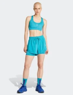 TruePurpose 2-in-1 Training Shorts - Blue Bay -The Sports Edit Store adidas x stella mccartney truepurpose 2 in 1 training shorts blue bay ib6826 5