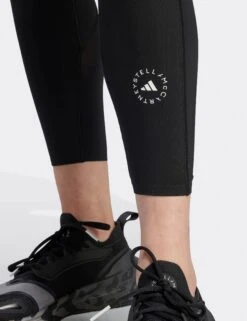 TruePurpose Optime Training Leggings - Black -The Sports Edit Store adidas x stella mccartney truepurpose optime training leggings black IB6792 3