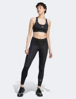 TruePurpose Optime Training Leggings - Black -The Sports Edit Store adidas x stella mccartney truepurpose optime training leggings black IB6792 5