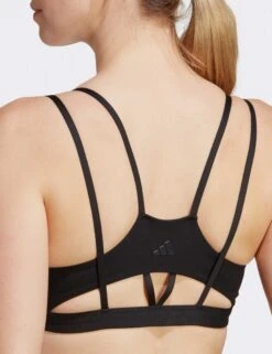 ADIDAS Yoga Studio Luxe Light-Support Bra - Black 11 ADIDAS Yoga Studio Luxe Light-Support Bra - Black -The Sports Edit Store adidas yoga studio luxe light support bra black HR3036 3