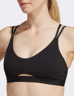 ADIDAS Yoga Studio Luxe Light-Support Bra - Black 10 ADIDAS Yoga Studio Luxe Light-Support Bra - Black -The Sports Edit Store adidas yoga studio luxe light support bra black HR3036 4