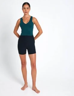 Airbrush Real Bra Tank - Midnight Green -The Sports Edit Store alo Airbrush Real Bra Tank Midnight Green W9587RXS 0010