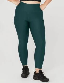 7/8 High Waisted Airlift Legging - Midnight Green -The Sports Edit Store alo yoga 7 8 high waisted airlift legging midnight green W5766R 5