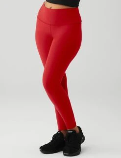 7/8 High Waisted Airbrush Legging - Classic Red -The Sports Edit Store alo yoga 7 8 hw airbrush legging classic red W5604R 2