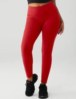 7/8 High Waisted Airbrush Legging - Classic Red -The Sports Edit Store alo yoga 7 8 hw airbrush legging classic red W5604R 4