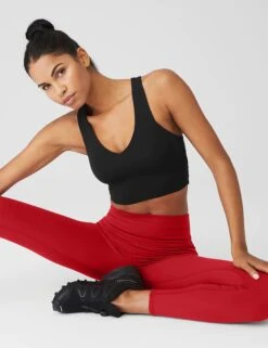 7/8 High Waisted Airbrush Legging - Classic Red -The Sports Edit Store alo yoga 7 8 hw airbrush legging classic red W5604R 5
