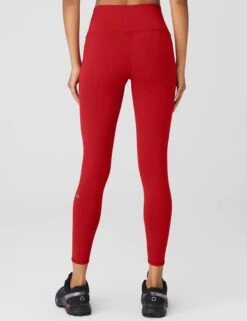 7/8 High Waisted Airbrush Legging - Classic Red -The Sports Edit Store alo yoga 7 8 hw airbrush legging classic red W5604R 8