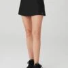 Airlift Timeless Mini Skort - Black -The Sports Edit Store alo yoga airlift timeless mini skirt black W6303R 1