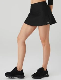 Airlift Timeless Mini Skort - Black 8 Airlift Timeless Mini Skort - Black -The Sports Edit Store alo yoga airlift timeless mini skirt black W6303R 6
