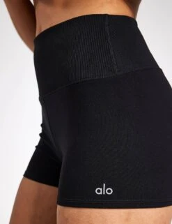 Alosoft Aura Short - Black -The Sports Edit Store alo yoga alosoft aura short black SKU ZGL152 0004