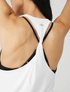 Don't Get It Twisted Tank - White -The Sports Edit Store alo yoga dont get it twisted tank white W2709R 2