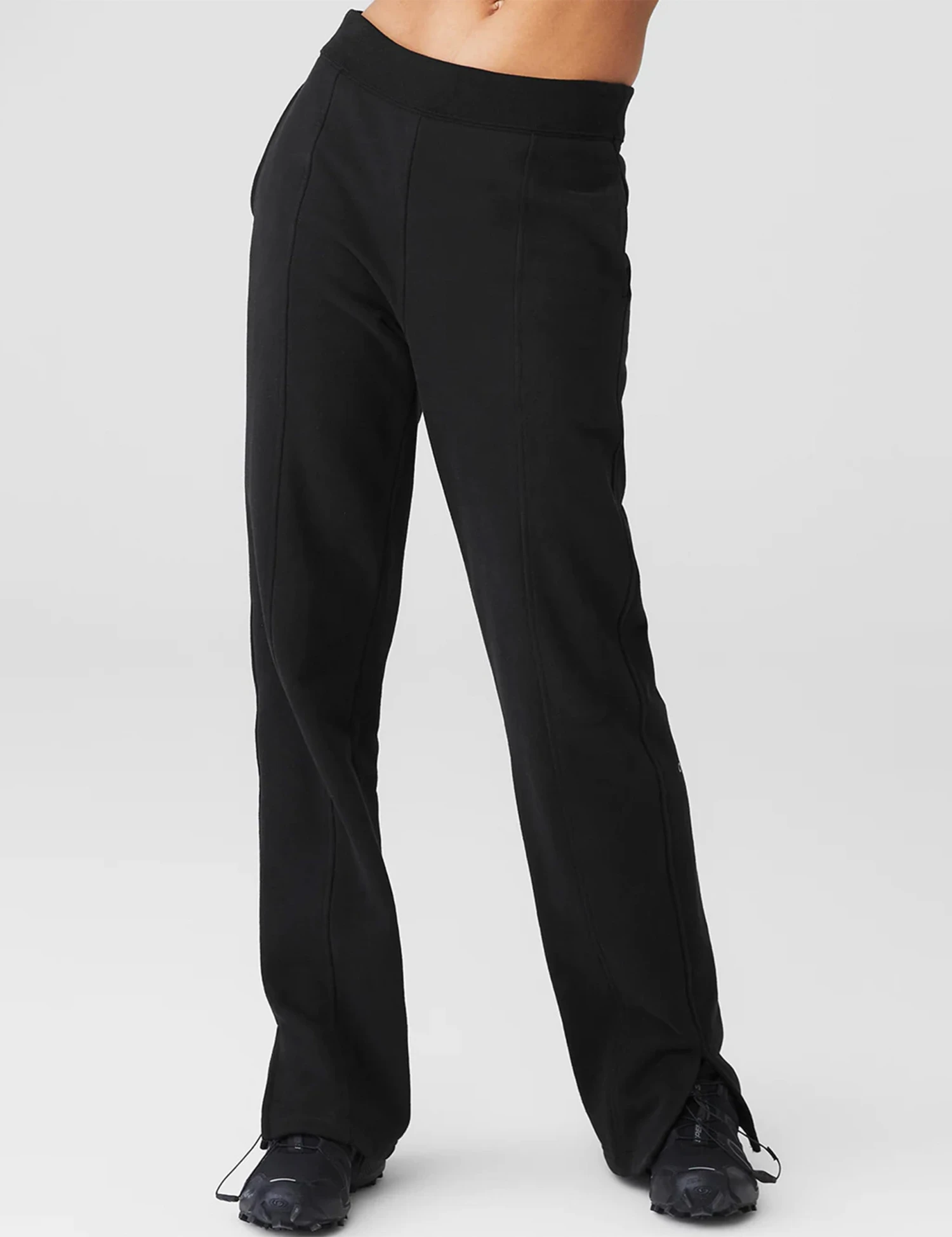 High Waisted Free Time Straight Leg Sweatpant - Black 3 High Waisted Free Time Straight Leg Sweatpant - Black