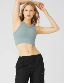 Seamless Delight High Neck Bra - Cosmic Grey