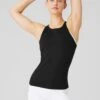 Select Tank - Black 1 Select Tank - Black -The Sports Edit Store alo yoga select tank black W2611R 1