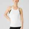 Select Tank - White -The Sports Edit Store alo yoga select tank white W2611R 1