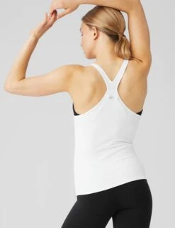 Select Tank - White 7 Select Tank - White -The Sports Edit Store alo yoga select tank white W2611R 5