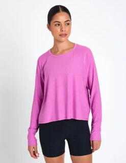 Beyond Yoga Featherweight Daydreamer Pullover - Sunset Violet Heather