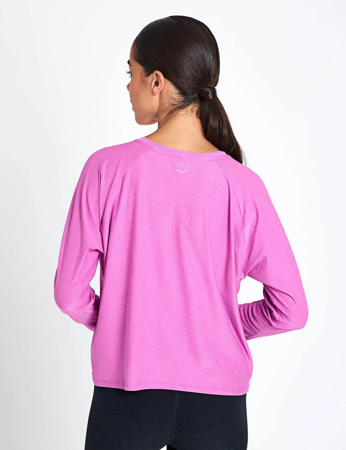 Beyond Yoga Featherweight Daydreamer Pullover - Sunset Violet Heather 4 Beyond Yoga Featherweight Daydreamer Pullover - Sunset Violet Heather - Image 2