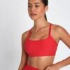Beyond Yoga Spacedye Slim Racerback Bra - Candy Apple Red Heather