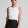 Beyond Yoga Featherweight Center Stage Cropped Tank - Cloud White -The Sports Edit Store beyond yoga featherweight center stage cropped tank white lwsd4716 1