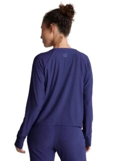 Beyond Yoga Featherweight Daydreamer Pullover - Eternal Blue Heather -The Sports Edit Store beyond yoga featherweight daydreamer pullover eternal blue lwsd7792 4