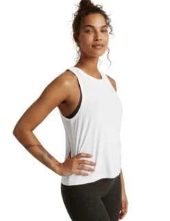 Beyond Yoga Featherweight Rebalance Tank - Cloud White 7 Beyond Yoga Featherweight Rebalance Tank - Cloud White -The Sports Edit Store beyond yoga featherweight rebalance tank cloud white LWSD4612 CLO 2