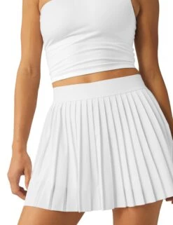 Beyond Yoga If You Pleats Mini Skirt - True White -The Sports Edit Store beyond yoga if you pleats mini skirt true white NN5152 TW 4