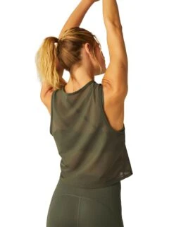 Beyond Yoga Show Off Mesh Tank - Modern Olive 7 Beyond Yoga Show Off Mesh Tank - Modern Olive -The Sports Edit Store beyond yoga show off mesh tank modern olive SM4691 MO 3