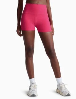 Beyond Yoga Spacedye Keep Pace 5" Biker Short - Vivid Pink Heather