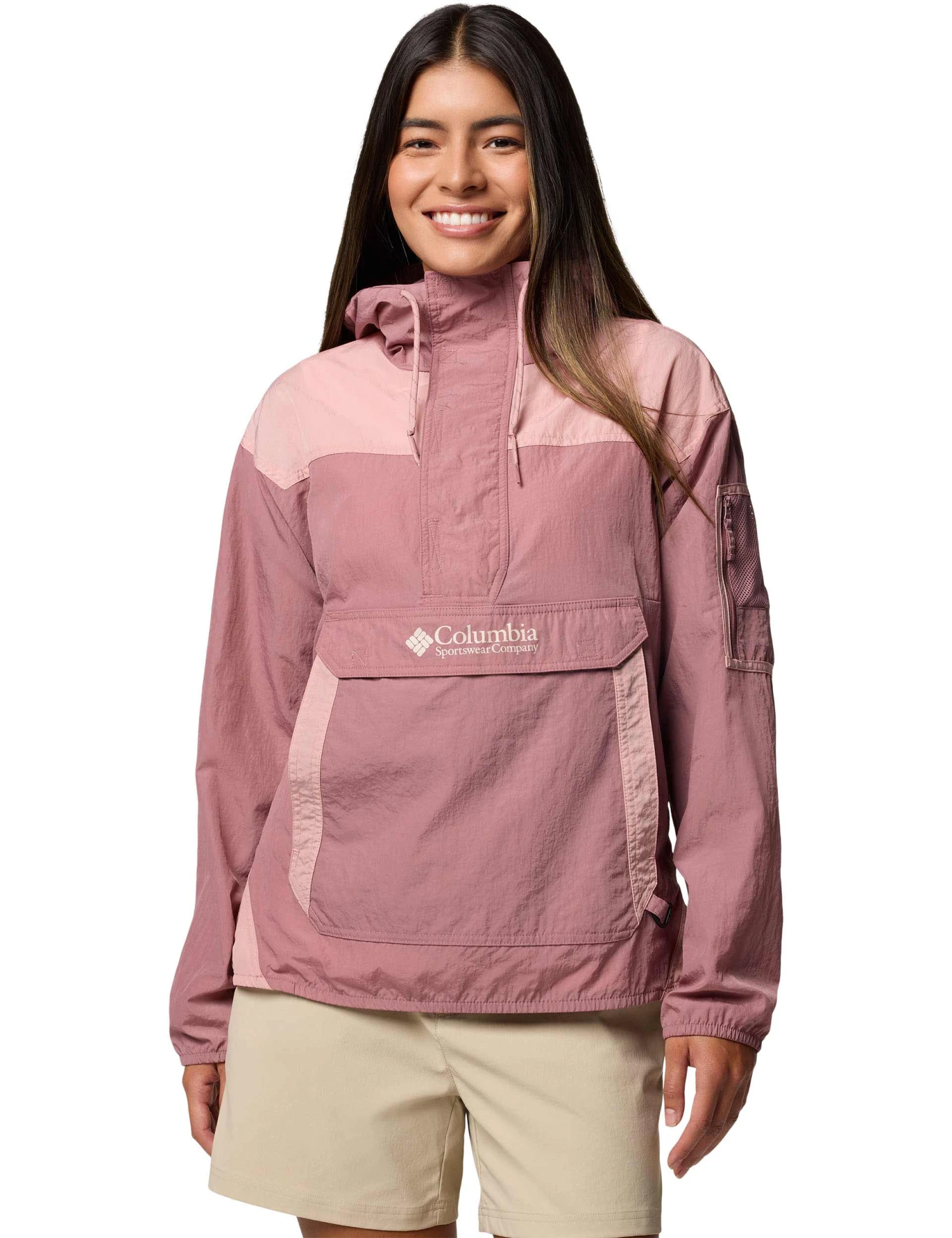 Columbia Challenger II Windbreaker - Fig/Eraser Pink 3 Columbia Challenger II Windbreaker - Fig/Eraser Pink