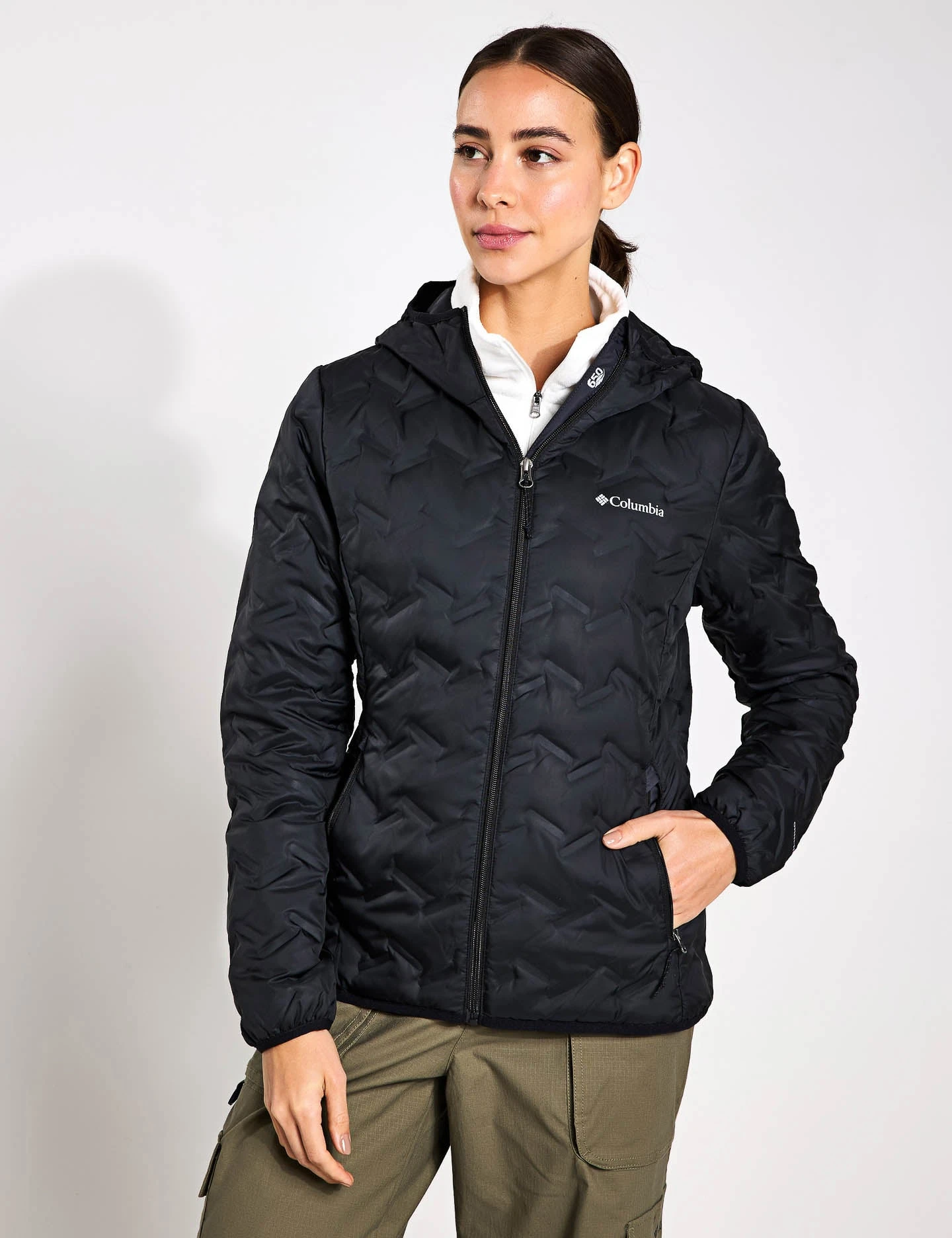 Columbia Delta Ridge II Down Hooded Jacket - Black 3 Columbia Delta Ridge II Down Hooded Jacket - Black