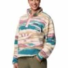 Columbia Helvetia II Cropped Sherpa Half Snap Printed Fleece - River Blue Rogue Valley -The Sports Edit Store columbia helvetia ii cropped sherpa half snap printed fleece blue rogue valley 2098501364 1