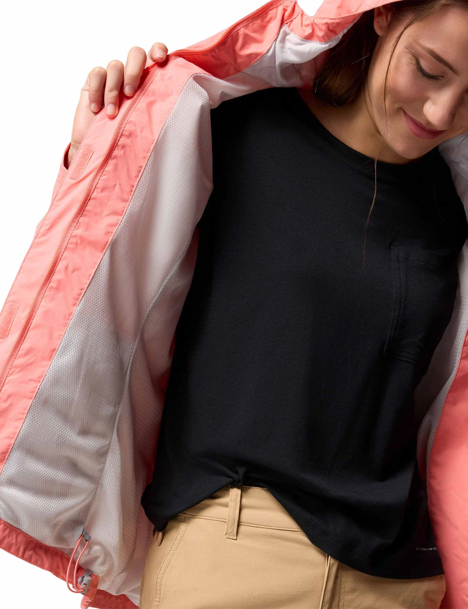 Columbia Pouring Adventure III Waterproof Hiking Jacket - Alpenglow 5 Columbia Pouring Adventure III Waterproof Hiking Jacket - Alpenglow - Image 3