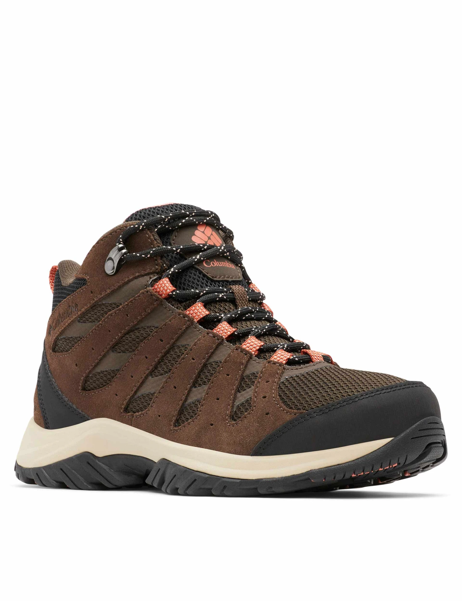 Columbia Redmond III Mid Waterproof Walking Boot - Cordovan/Dark Coral 4 Columbia Redmond III Mid Waterproof Walking Boot - Cordovan/Dark Coral - Image 2