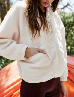 Hit The Slopes Fleece Jacket - Canvas -The Sports Edit Store fp movement hit the slopes fleece jacket canvas 8