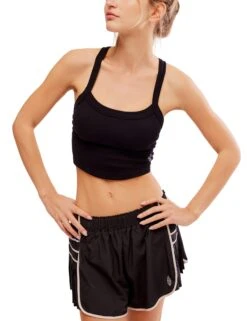 All Clear Cami Solid - Black -The Sports Edit Store free people movement all clear cami solid black ob1778542 0010 5